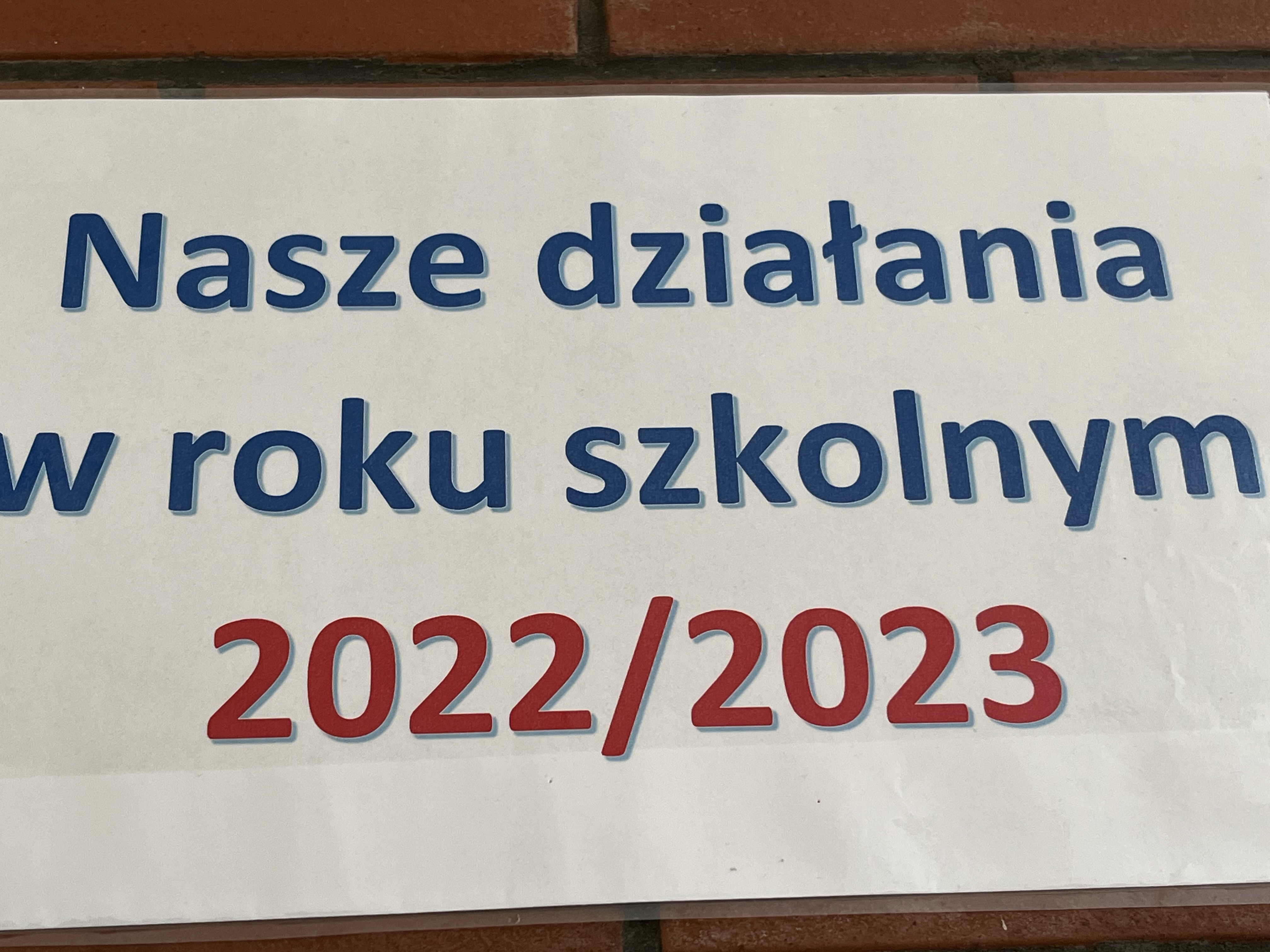 Nasze działania w roku szkolnym 2022/2023