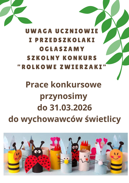 zdjęcie plakatu na rolkowe zwierzaki