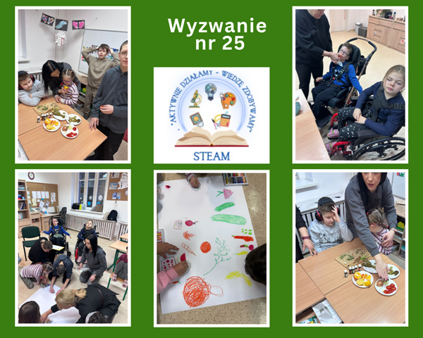 kolaż zdjęć dzieci na zajęciach o owocach