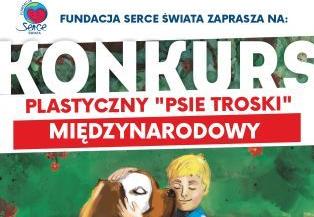 plakat informujący o konkursie psie troski