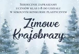 plakat konkursu zimowe krajobrazy