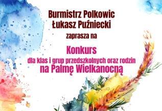 Plakat ogłaszający konkurs na niezwykłą palmę