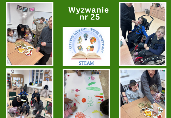 kolaż zdjęć dzieci na zajęciach o owocach