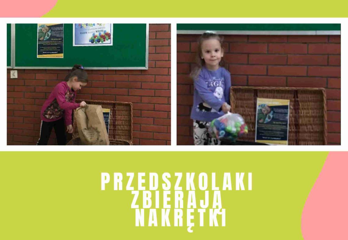 Przedszkolaki zbierają nakrętki