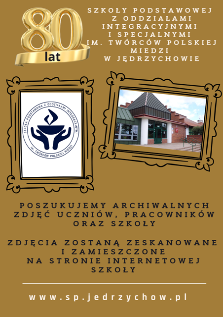 plakat o poszukiwaniu zdjęć z okazji jubileuszu