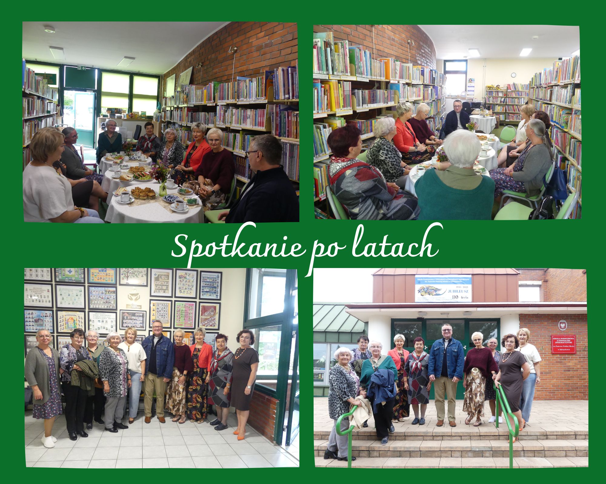 kolaż zdjęć uczestnik&oacute;w spotkania w szkole