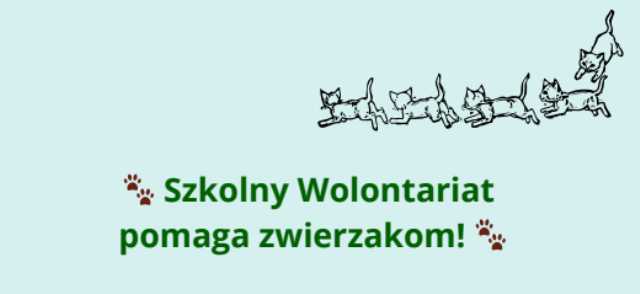 plakat o akcji charytatywnej Szkolnego Koła Wolontariatu