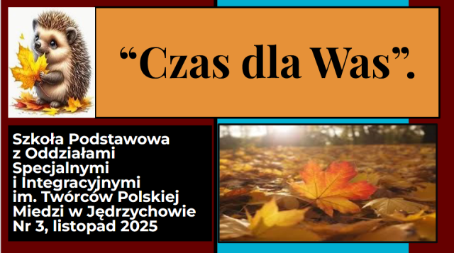 pierwsza strona e-gazetki szkolnej na listopad