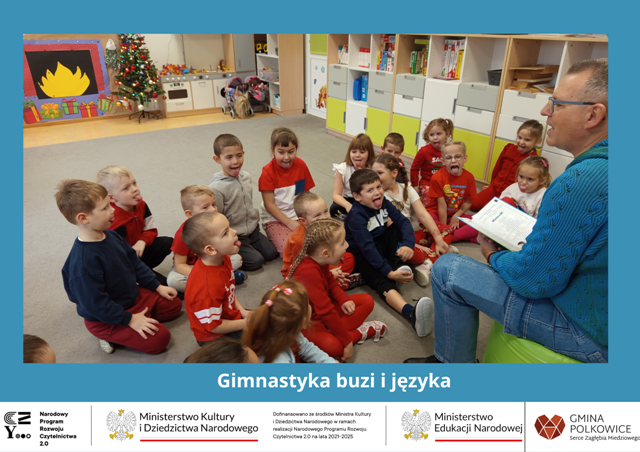 przedszkolaki na zajęciach z logopedą