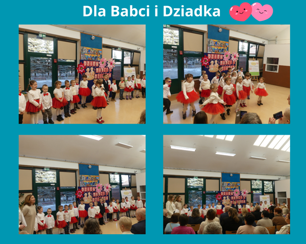 kolaż zdjęć przedszkolak&oacute;w i dziadk&oacute;w