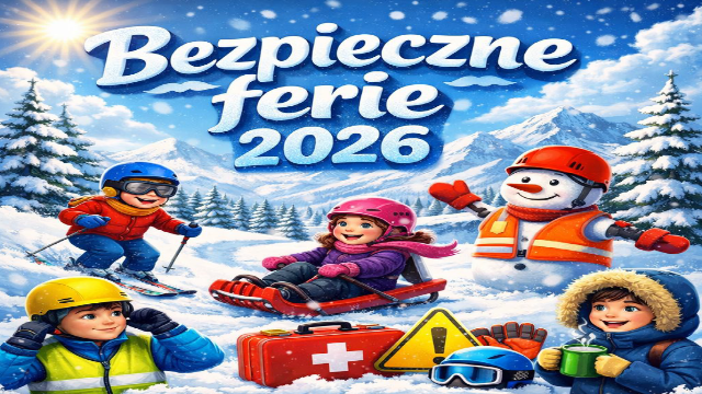 grafika dzieci bawiących się na śniegu