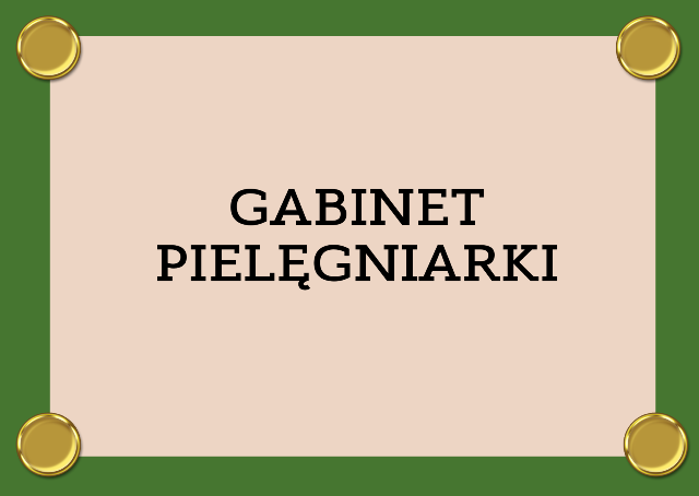 GRAFIKA Z NAPISEM GABINET PIELĘGNIARKI