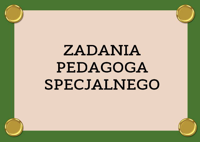 GRAFIKA Z NAPISEM ZADANIA PEDAGOGA SZKOLNEGO