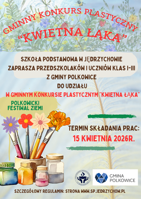 plakat konkursu kwietna łąka