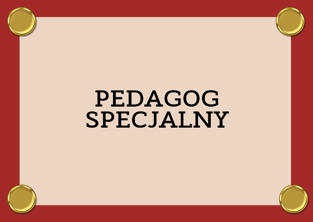 GRAFIKA Z NAPISEM PEDAGOG SPECJALNY