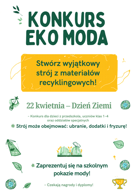zdjęcie plakatu konkursu eko moda