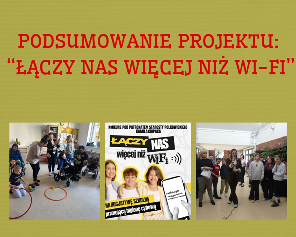 kolaż zdjęć uczni&oacute;w na apelu i ćwiczących w klasie