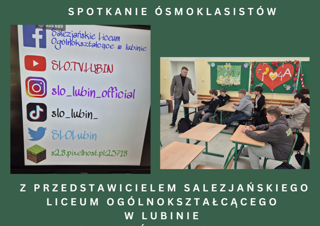uczniowie na spotkaniu z przedstawicielem szkoły