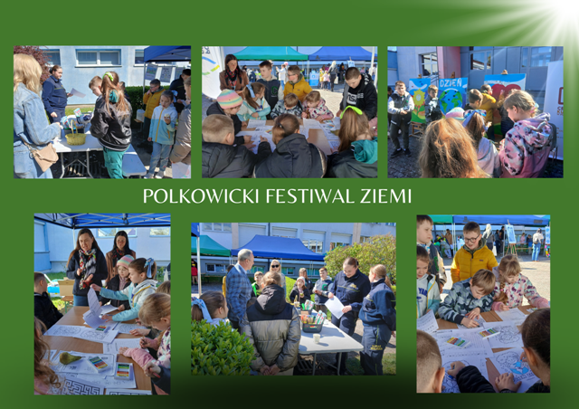 dzieci na warsztatach ekologicznych na boisku szkolnym