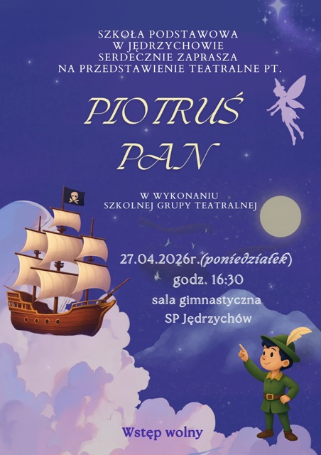 Zdjęcie plakatu przedstawienia Piotruś Pan
