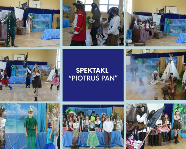 kolaż zdjęć uczni&oacute;w występujących dla publiczności