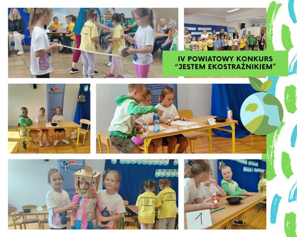 przedszkolaki wykonują zadania konkursowe