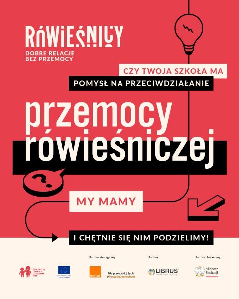 Plakat programu profilaktycznego Rówieśnicy