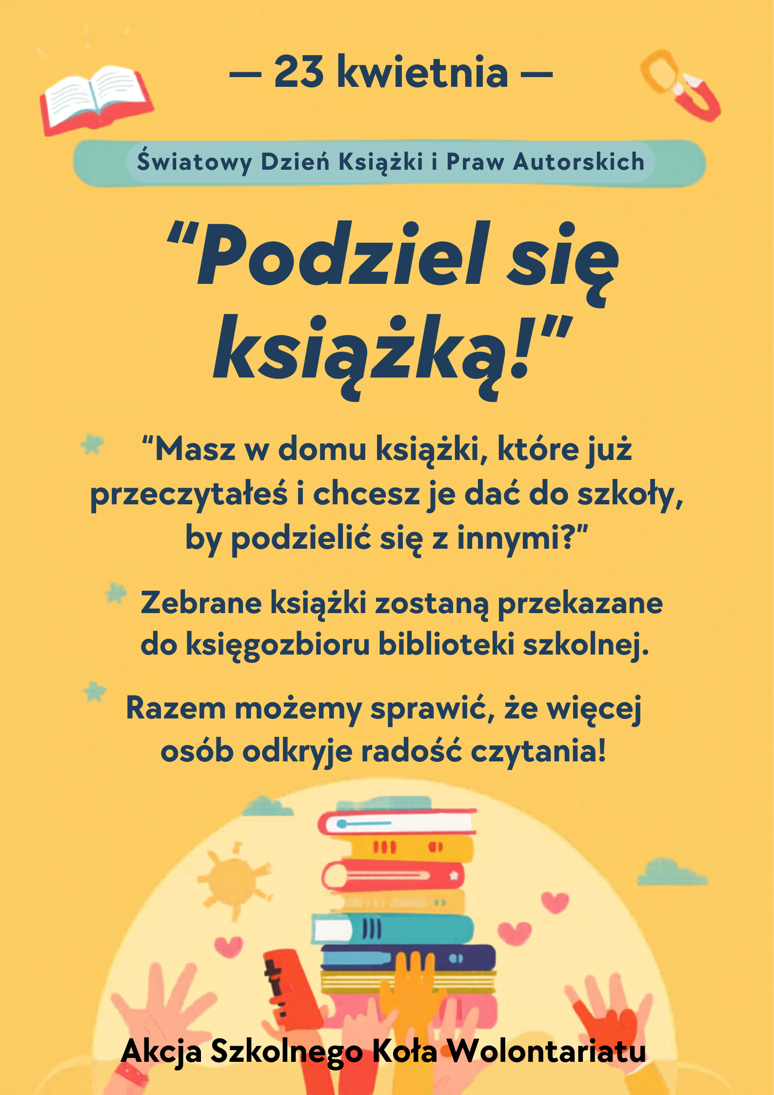 plakat z akcji podziel się książką