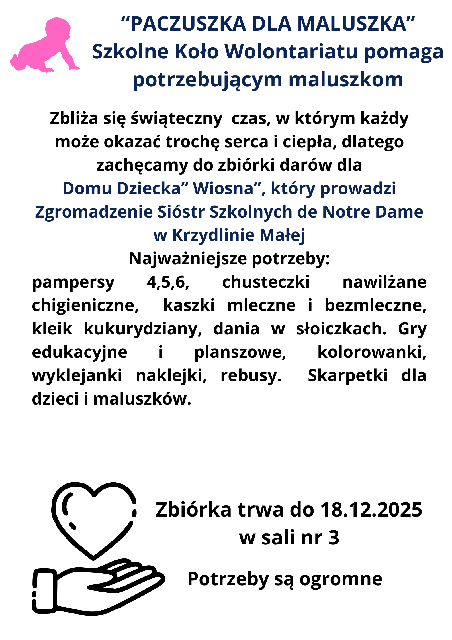 zdjęcie plakatu o akcji charytatywnej