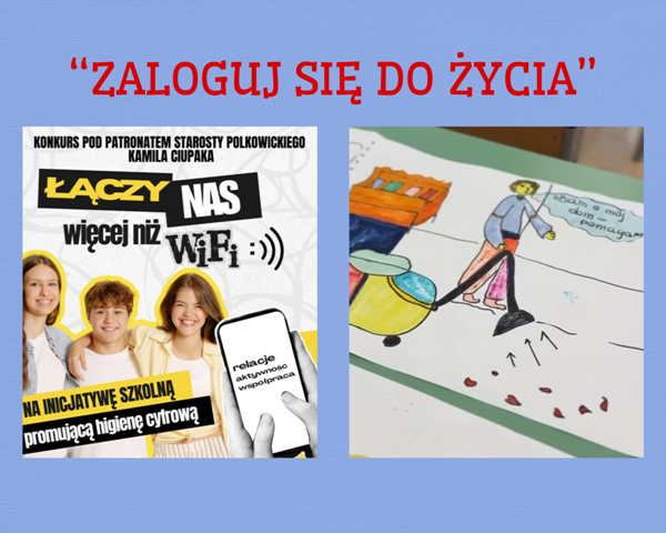 kolaż zdjęć logo projektu i zdjęcie pracy z wystawy