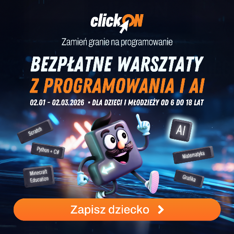 plakat o bezpłatnych warsztatach z programowania