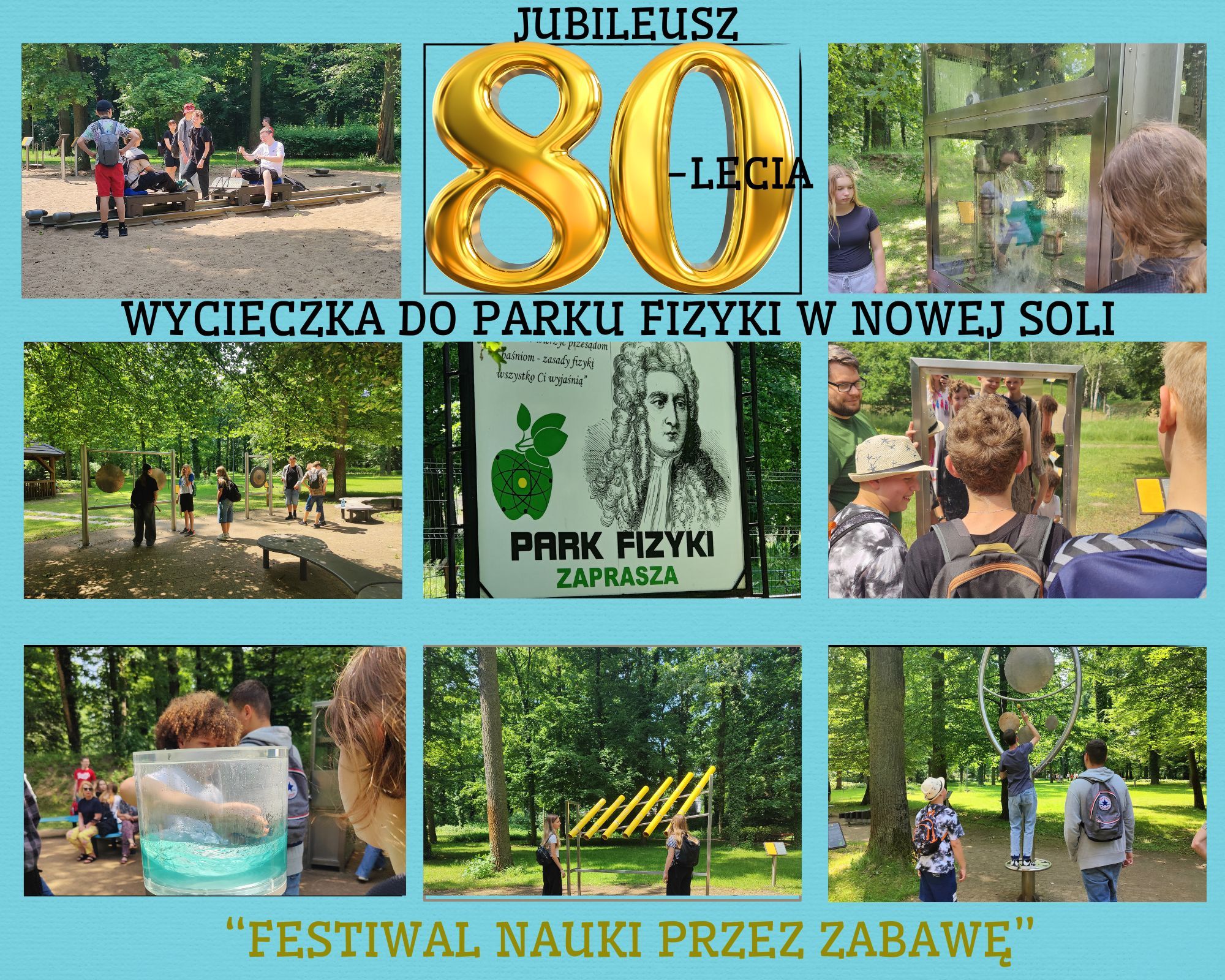 uczniowie na wycieczce w Parku Fizyki