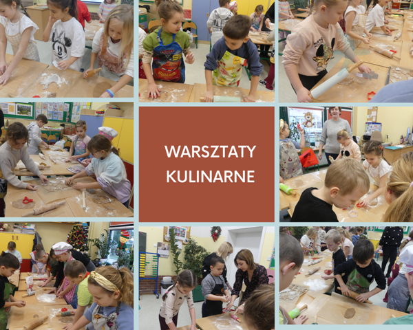 kolaż zdjęć dzieci na warsztatach