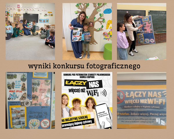 kolaż zdjęć laureatów i wystawy prac konkursowych