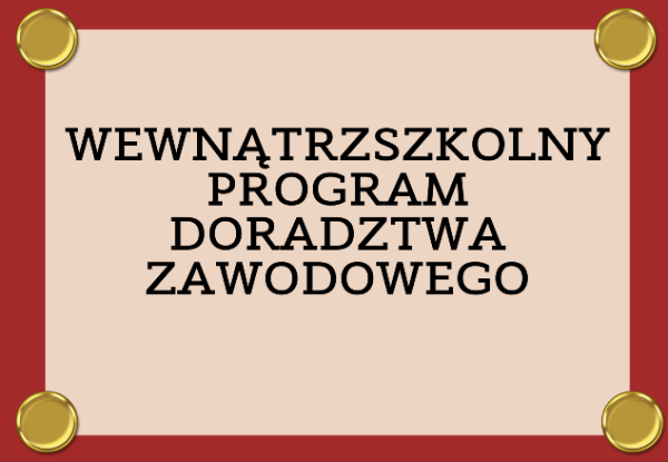 grafika z napisem wewnątrzszkolny program doradztwa zawodwego
