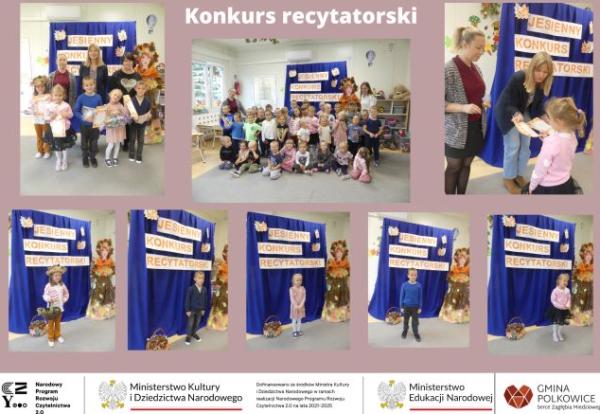 przedszkolaki na konkursie recytatorskim