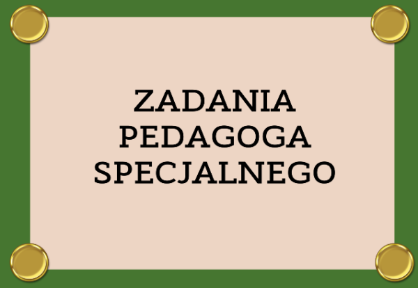 GRAFIKA Z NAPISEM ZADANIA PEDAGOGA SZKOLNEGO