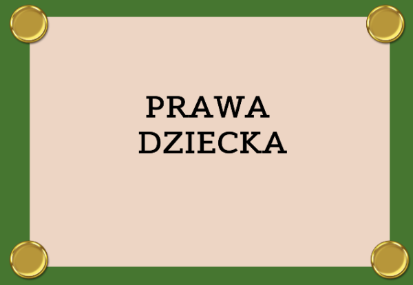 GRAFIKA Z NAPISEM PRAWA DZIECKA