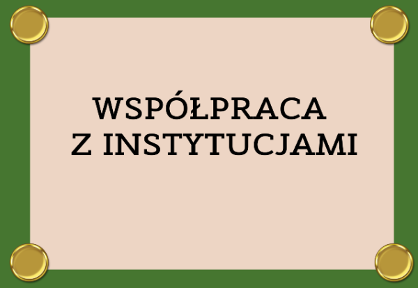 GRAFIKA Z NAPISEM WSPOŁPRCACA Z INSTYTUCJAMI