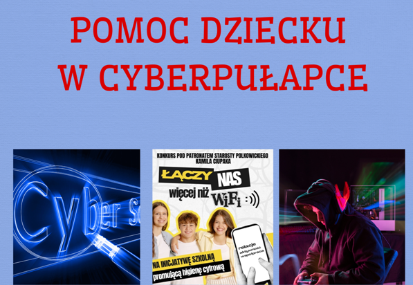 grafika z ikonami o cyberpułapce