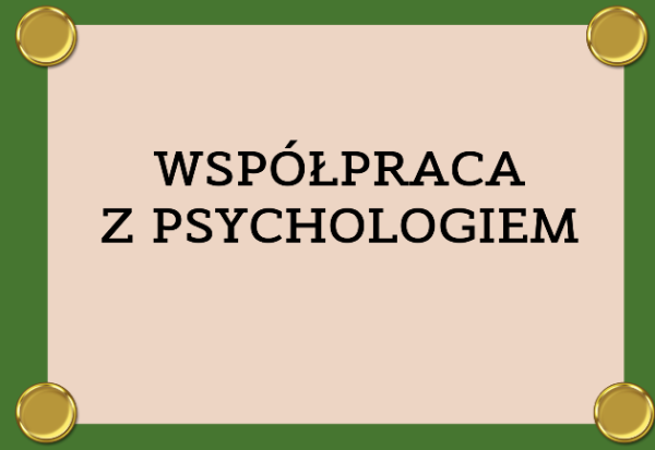 GRAFIKA Z NAPISEM WSPÓŁPRACA Z PSYCHOLOGIEM