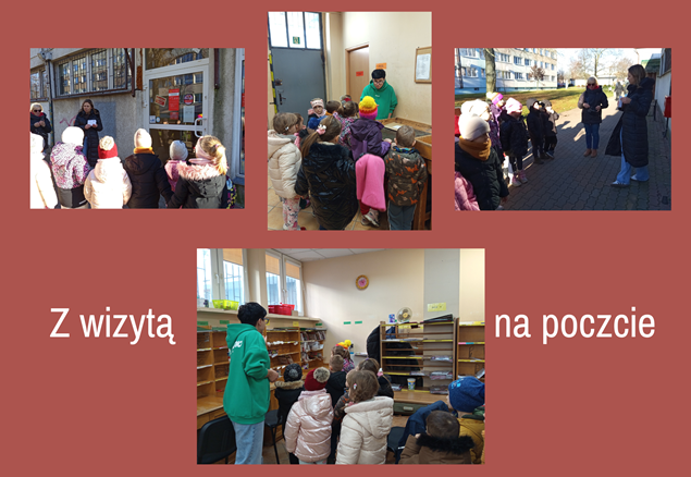 kolaż zdjęć przedszkolaków na poczcie