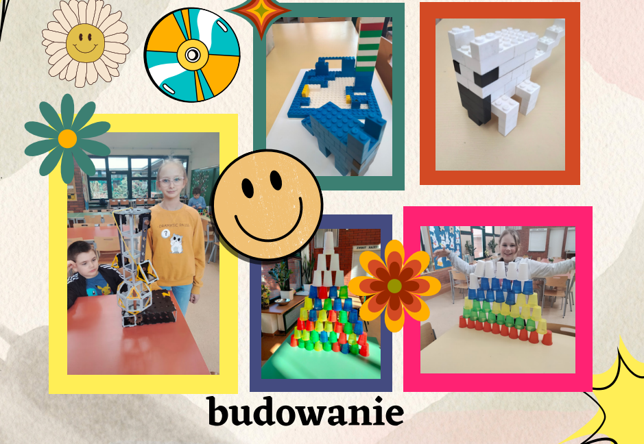 kolaż zdjęć na zajęciach kreatywnych