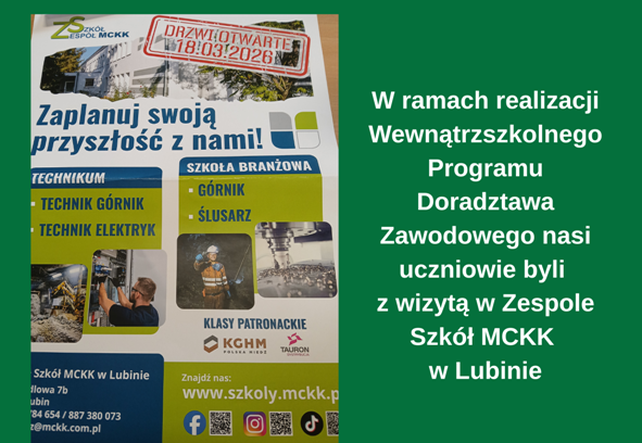 grafika z plakatem dni otwartych w MCKK w Lubinie