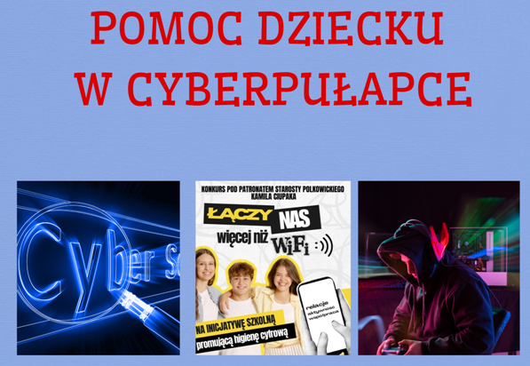 grafika z ikonami o cyberpułapce 