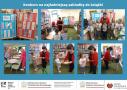 kolaż zdjęć przedszkolaków i bibliotekarza podczas rozdania dyplomów i nagród