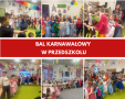 kolaż zdjęć przedszkolaków na balu karnawałowym