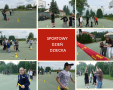 uczniowie na boisku szkolnym podczas zawodów sportowych